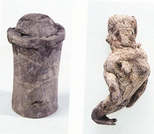 Defissione e statuina antropomorfa provenienti dalla fontana di Anna Perenna ed oggi conservati nel Museo Nazionale Romano Terme di Diocleziano
