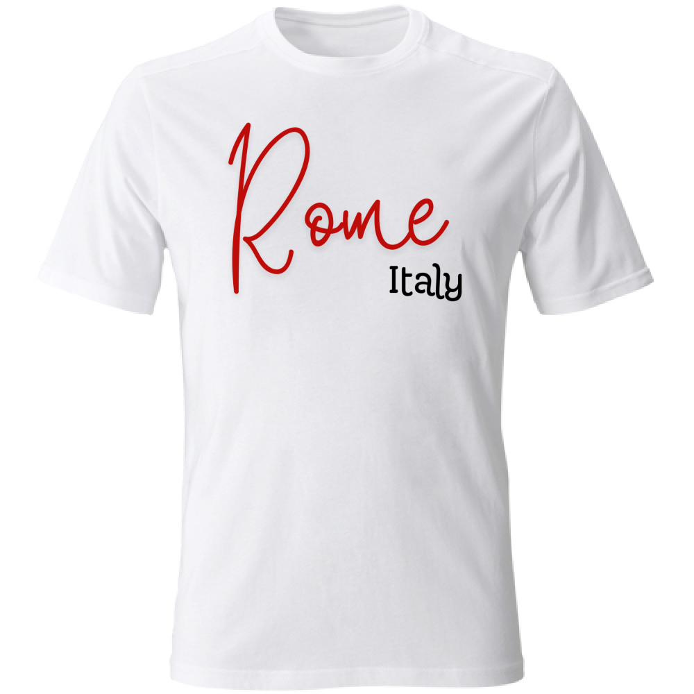 t-shirt scritta rome Italy